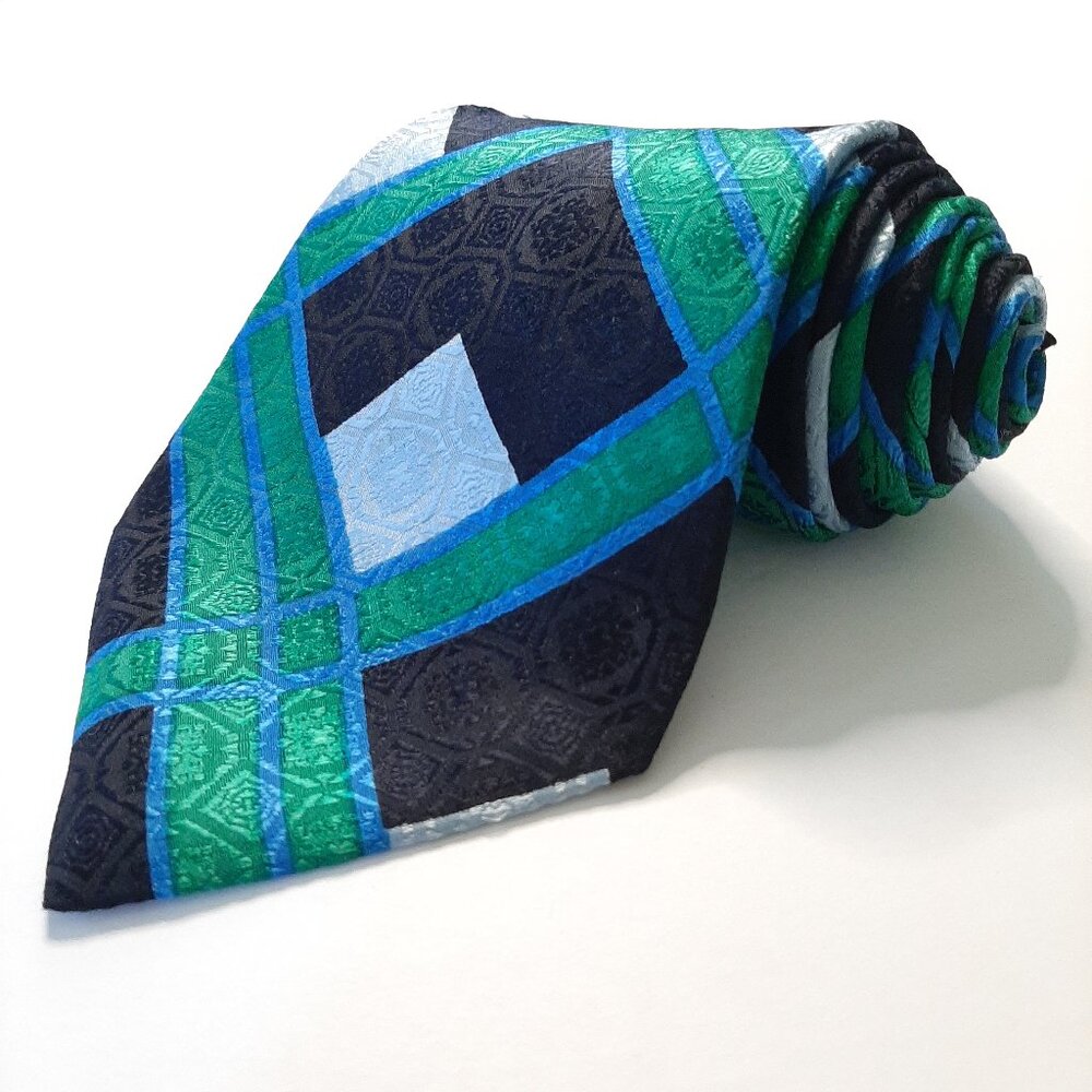 Vintage Plaid Bullocks Silk Tie